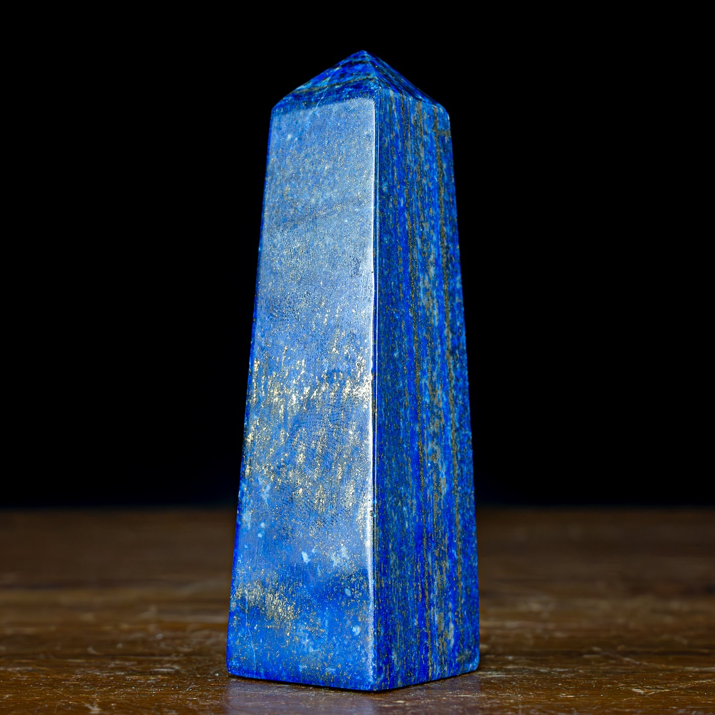 Natürlicher Königsblauer Lapislazuli Kristall-Obelisk, Spitzenqualität - 338,85g