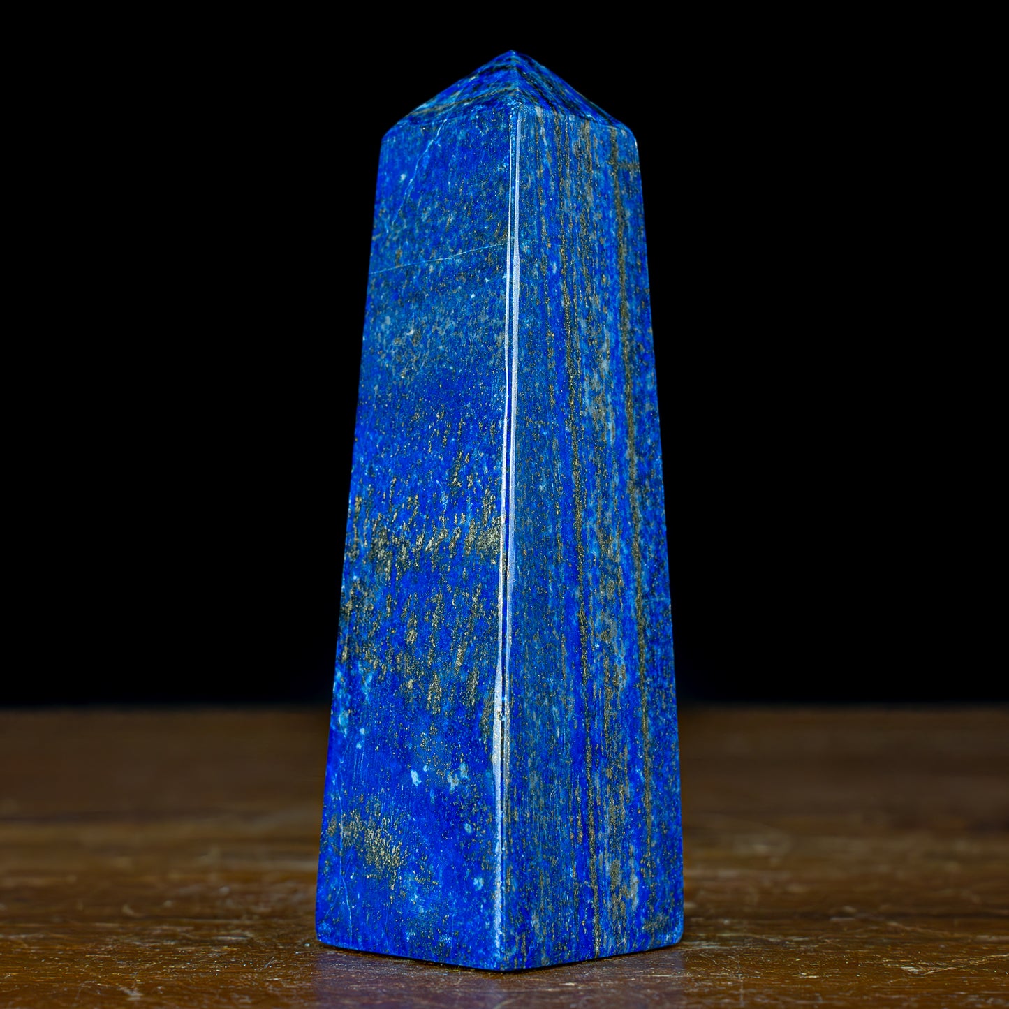 Natürlicher Königsblauer Lapislazuli Kristall-Obelisk, Spitzenqualität - 338,85g