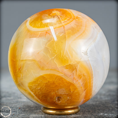 Natürliche Mehrfabige Carneol Kristall Kugel - 499,17g - 72mm