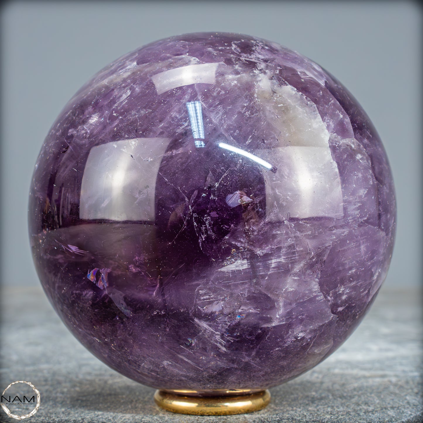 Natürliche Amethyst-Kristall Kugel, Brasilien - 906,67g - 87mm