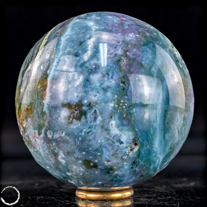 Ocean Achat Kugel – Monumentale Naturform - 800,38g