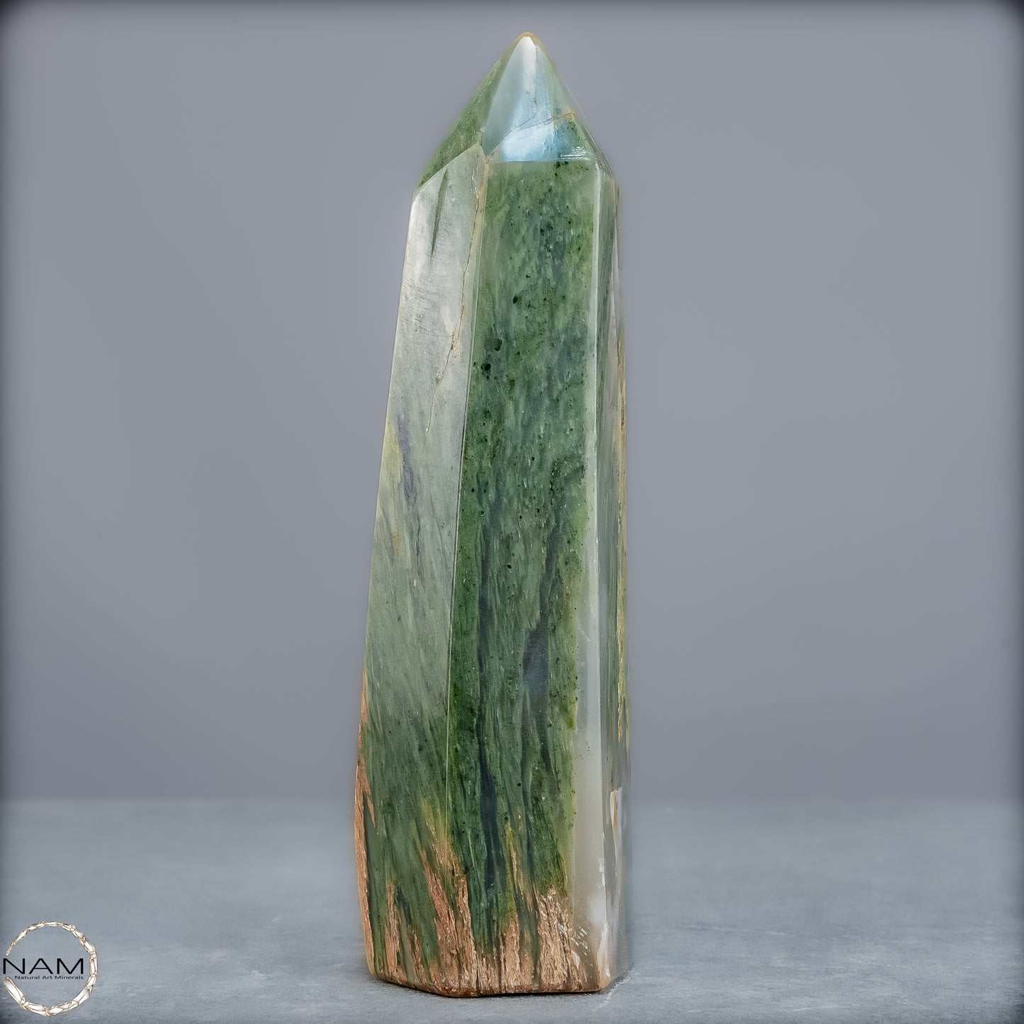 Natürliche Grüne-Quarzkristall Obelisk aus Brasilien - 349,18g