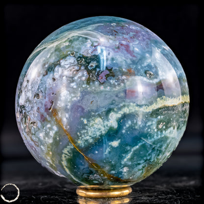 Ocean Achat Kugel – Monumentale Naturform - 800,38g