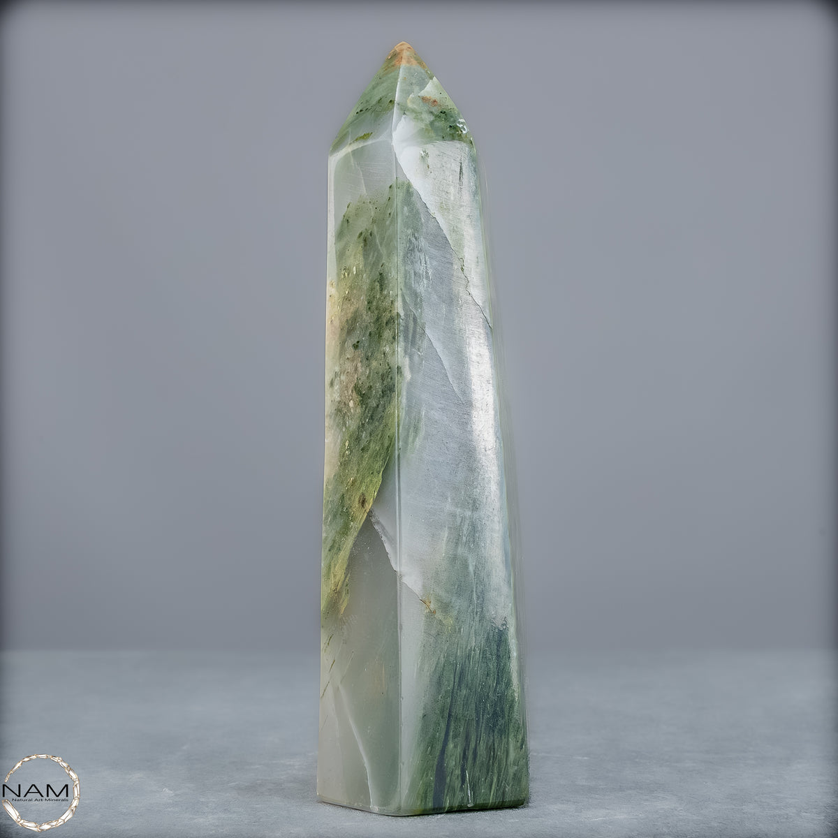 Natürliche Grüne-Quarzkristall Obelisk aus Brasilien - 349,18g