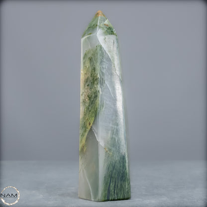 Natürliche Grüne-Quarzkristall Obelisk aus Brasilien - 349,18g