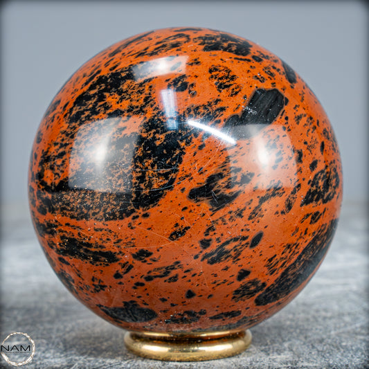Natürliche Mahagoni-Obsidian Kristall-Kugel - 377,45g - 67mm