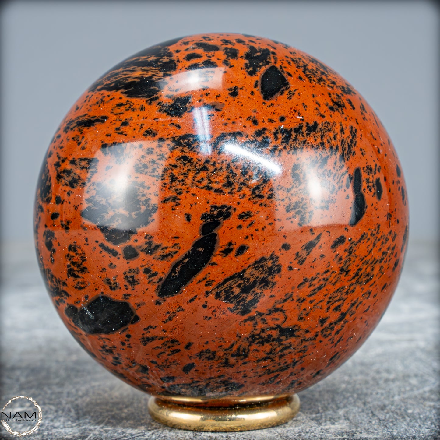 Natürliche Mahagoni-Obsidian Kristall-Kugel - 377,45g - 67mm