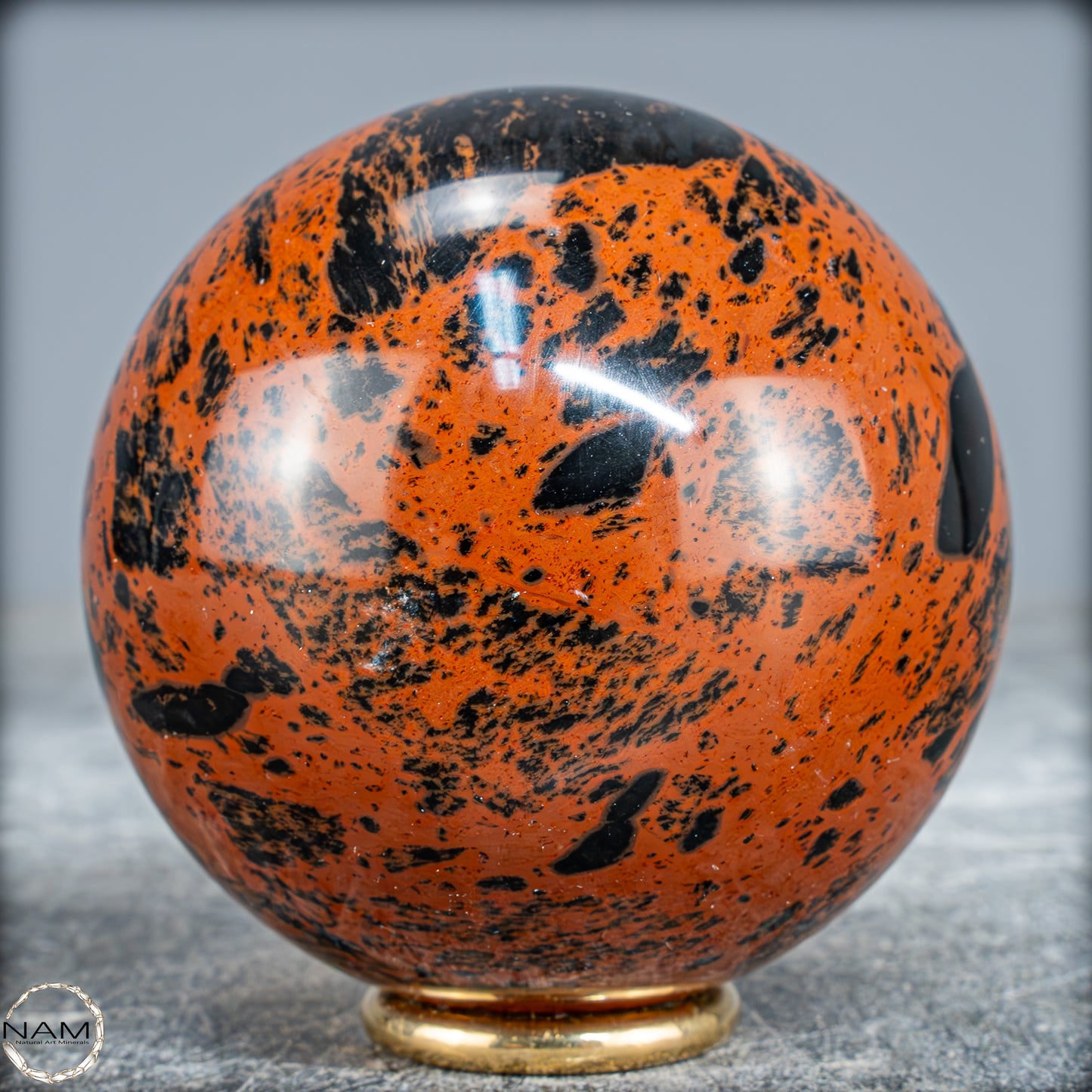 Natürliche Mahagoni-Obsidian Kristall-Kugel - 377,45g - 67mm