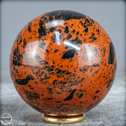Natürliche Mahagoni-Obsidian Kristall-Kugel - 377,45g - 67mm