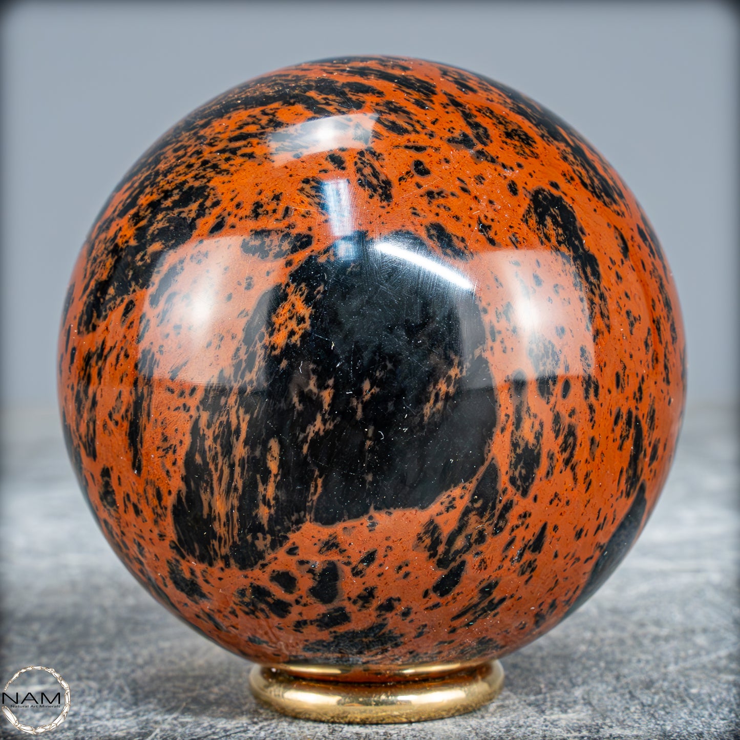Natürliche Mahagoni-Obsidian Kristall-Kugel - 377,45g - 67mm