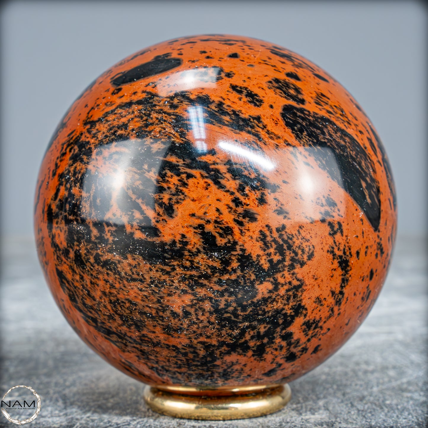 Natürliche Mahagoni-Obsidian Kristall-Kugel - 377,45g - 67mm