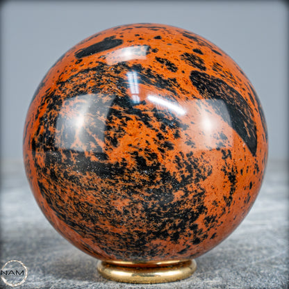 Natürliche Mahagoni-Obsidian Kristall-Kugel - 377,45g - 67mm