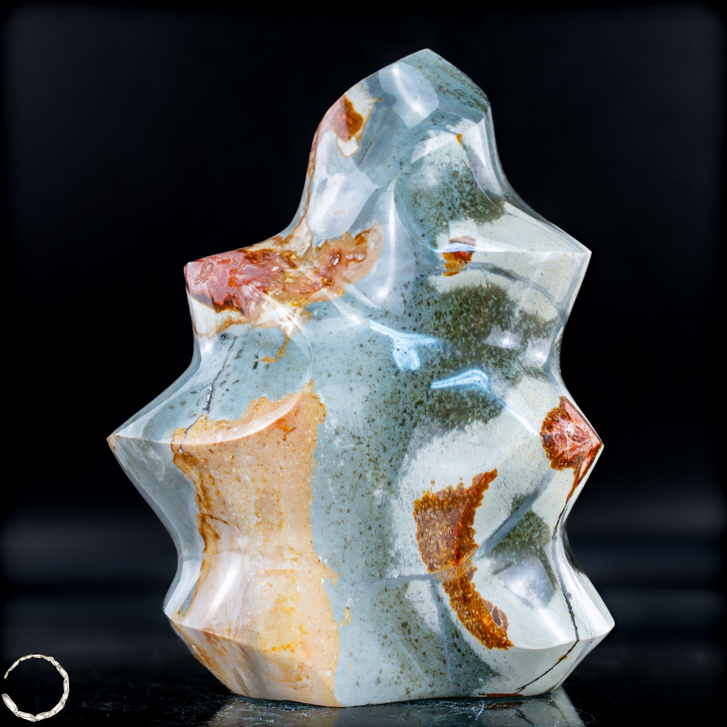 Natürliche Polychrome Jaspis Kristall-Flamme - 878,46g