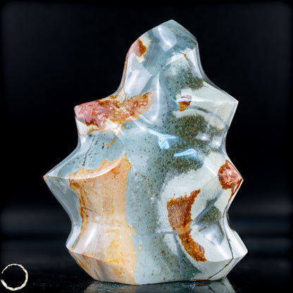Natürliche Polychrome Jaspis Kristall-Flamme - 878,46g