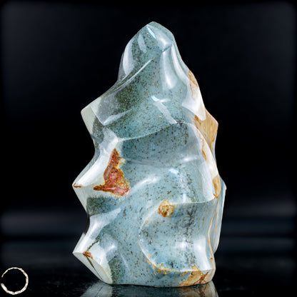 Natürliche Polychrome Jaspis Kristall-Flamme - 878,46g