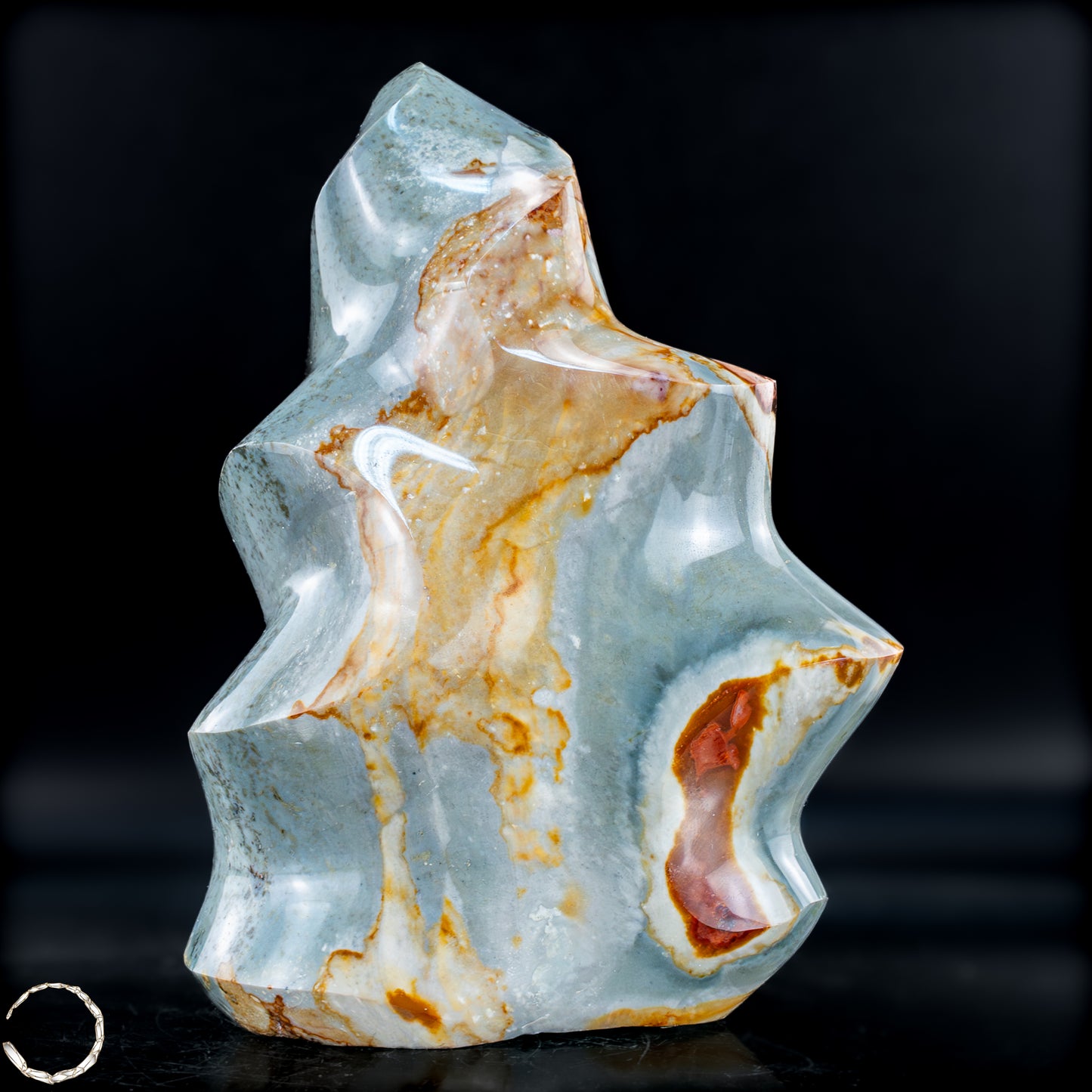 Natürliche Polychrome Jaspis Kristall-Flamme - 878,46g