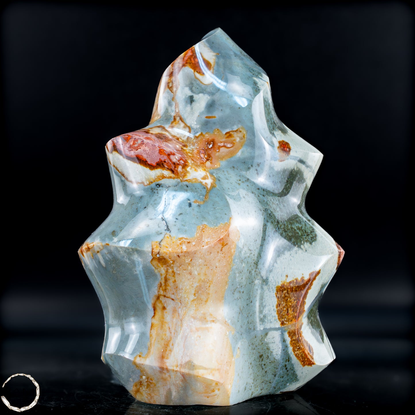 Natürliche Polychrome Jaspis Kristall-Flamme - 878,46g
