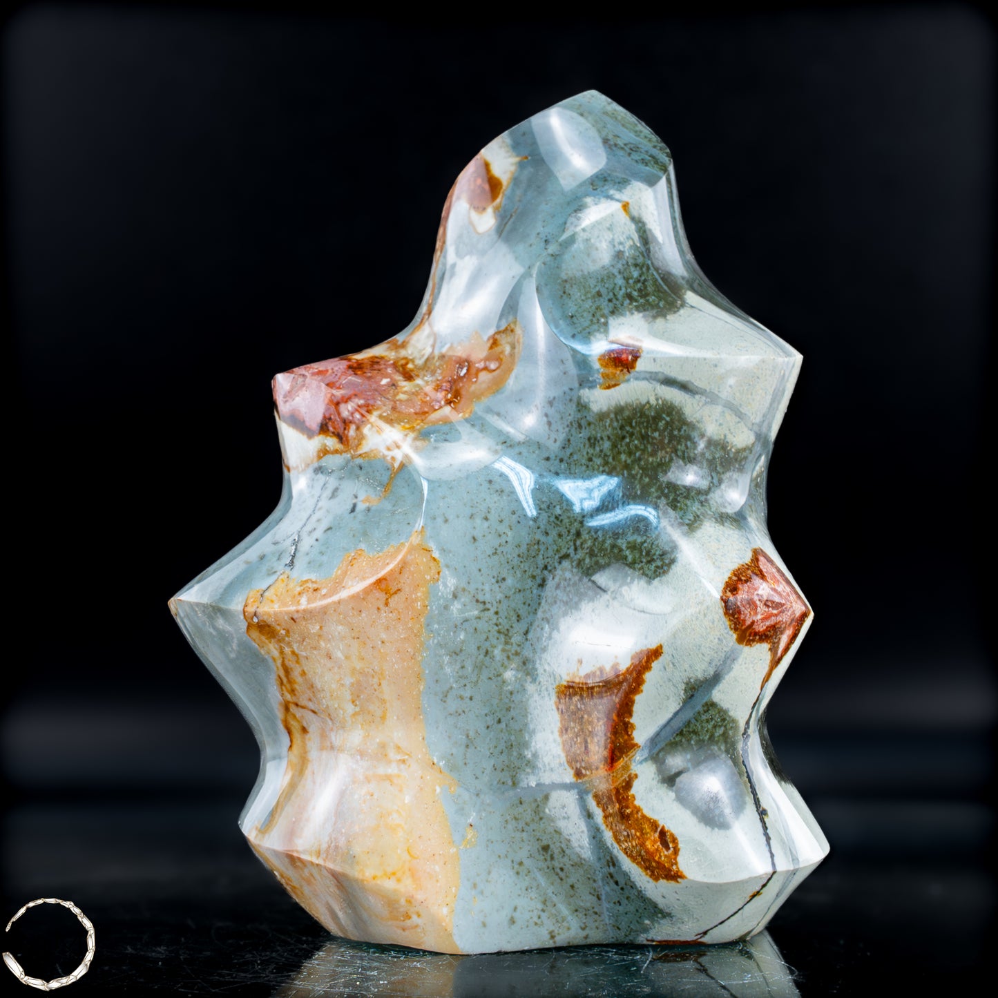 Natürliche Polychrome Jaspis Kristall-Flamme - 878,46g