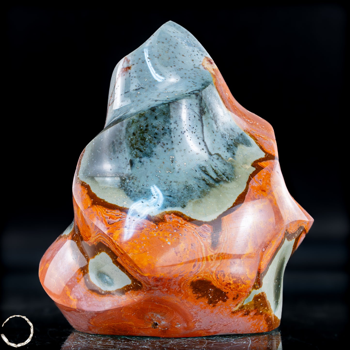 Natürliche Polychrome Jaspis Kristall-Flamme - 605,78g