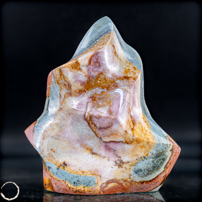 Natürliche Polychrome Jaspis Kristall-Flamme - 605,78g