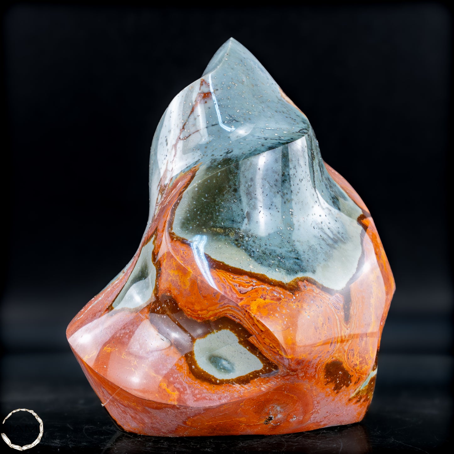 Natürliche Polychrome Jaspis Kristall-Flamme - 605,78g