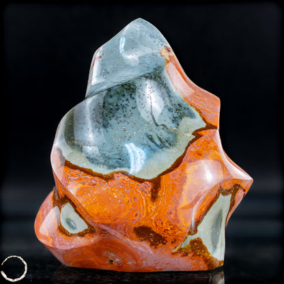 Natürliche Polychrome Jaspis Kristall-Flamme - 605,78g