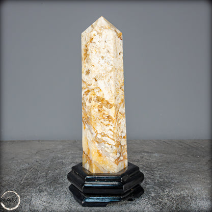 Natürlicher Achat-Kristall Obelisk aus Indonesien, selten - 958,25g