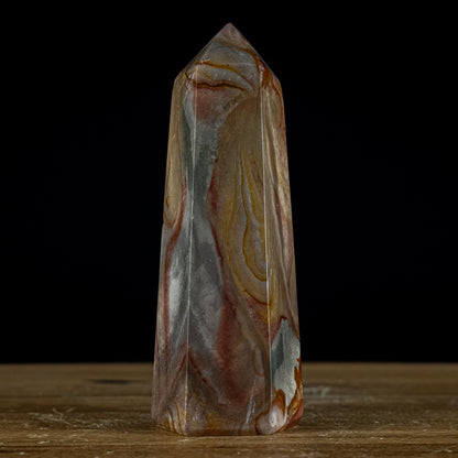 Polychromer Jaspis Obelisk - 581,17g - 153x60x49 mm