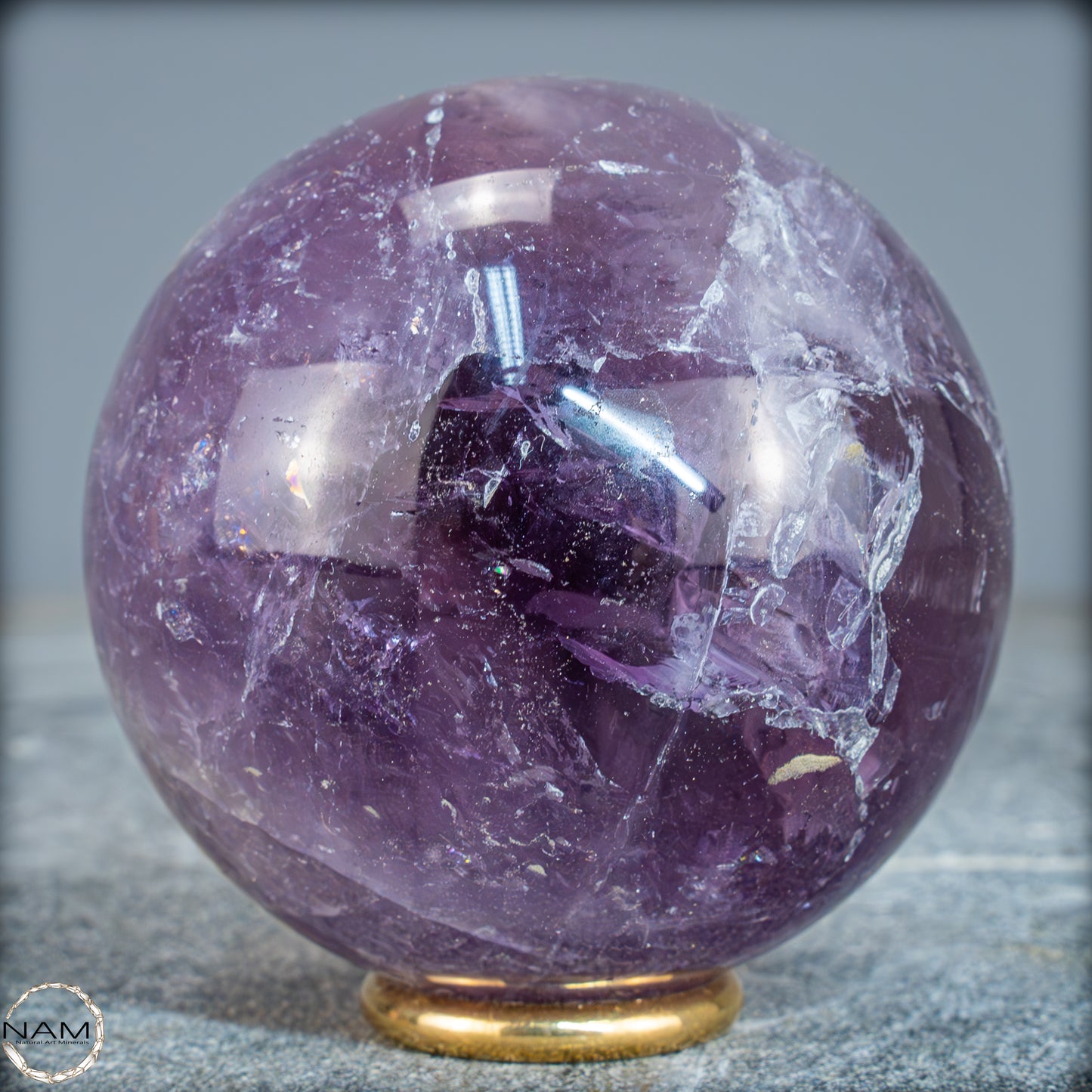 Natürliche Amethyst-Kristall Kugel, Brasilien - 404,38g - 66,6mm