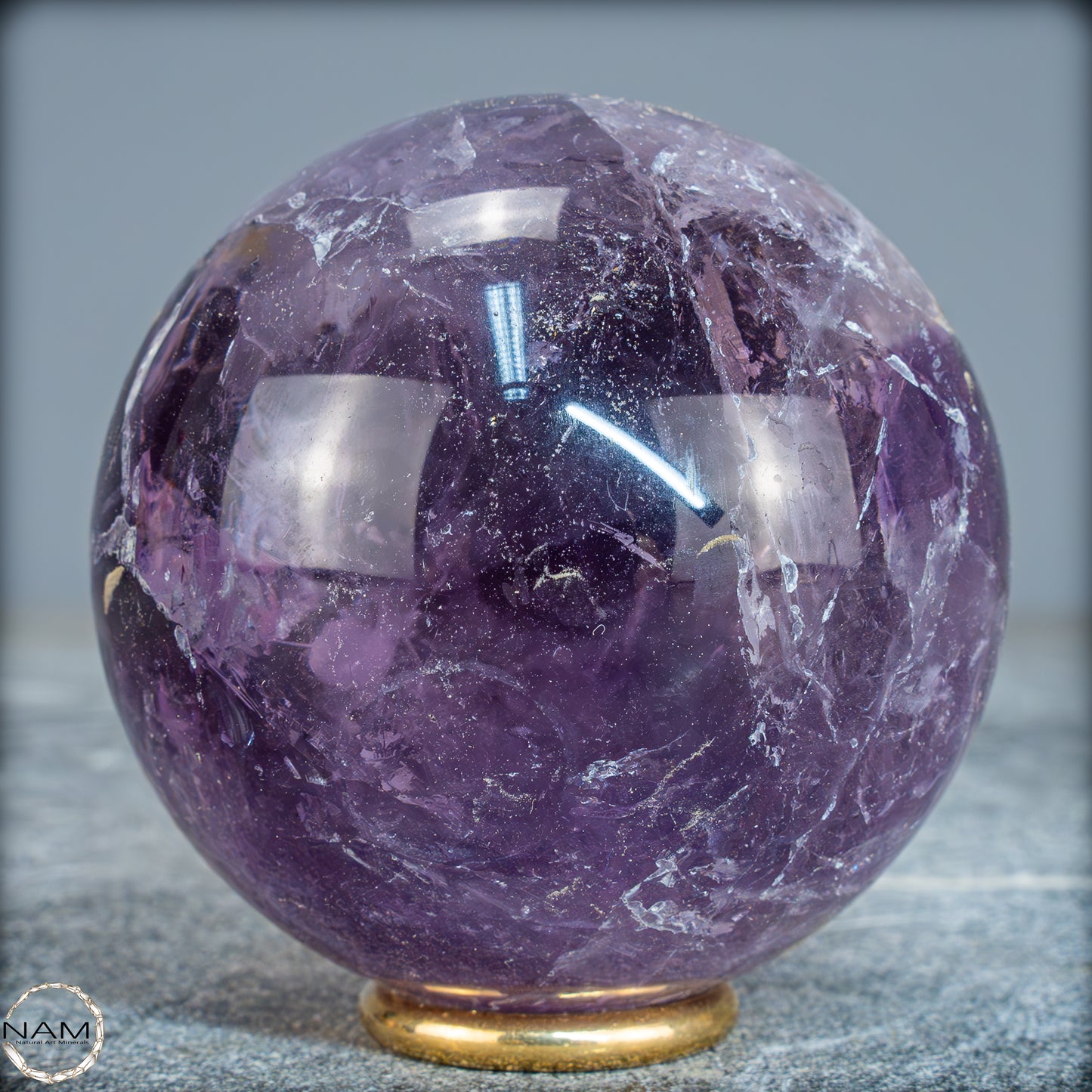 Natürliche Amethyst-Kristall Kugel, Brasilien - 404,38g - 66,6mm