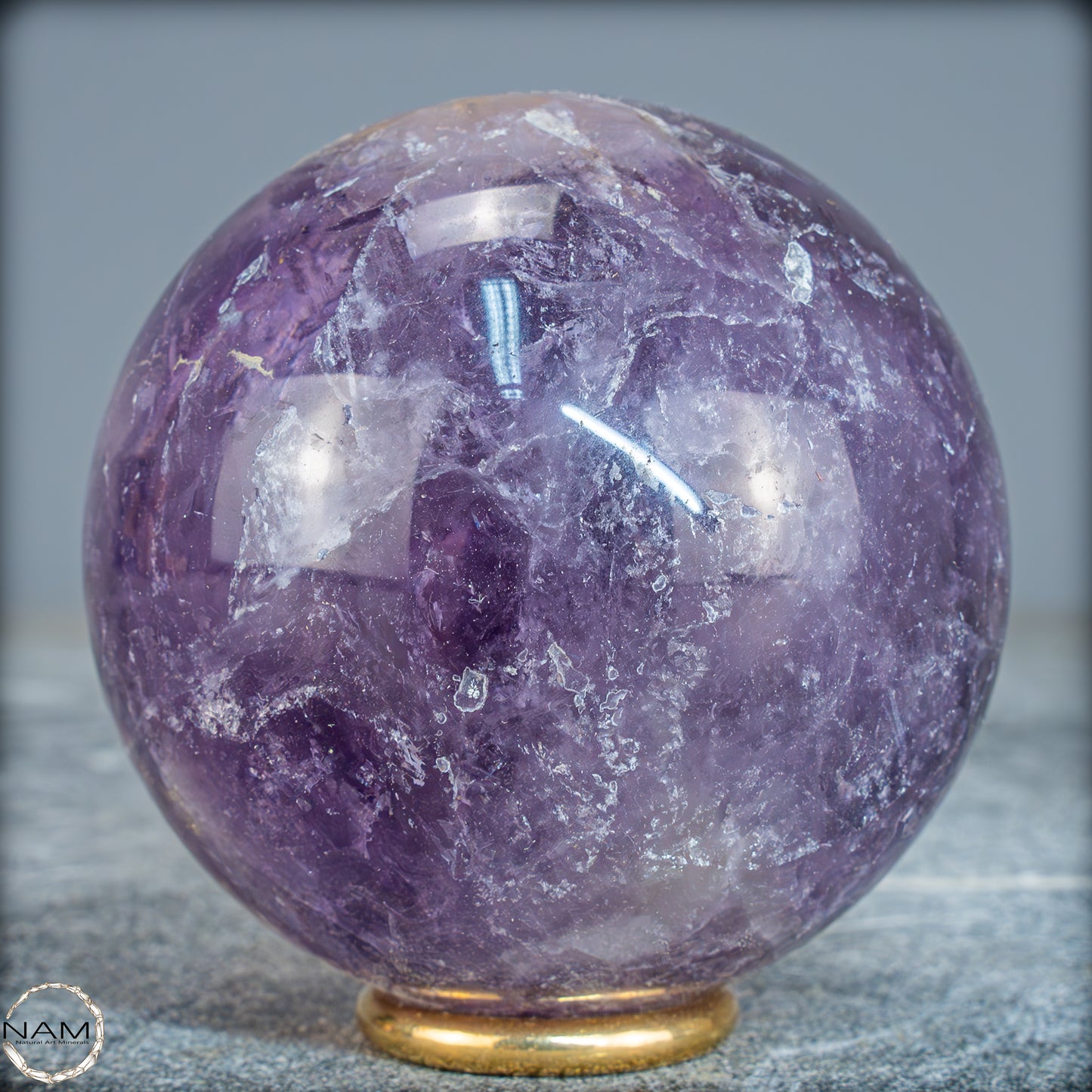 Natürliche Amethyst-Kristall Kugel, Brasilien - 404,38g - 66,6mm