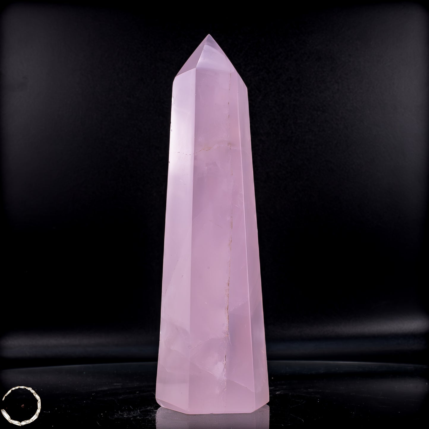 Natürlicher Rosenquarz-Kristall Obelisk aus Brasilien - 907,48g