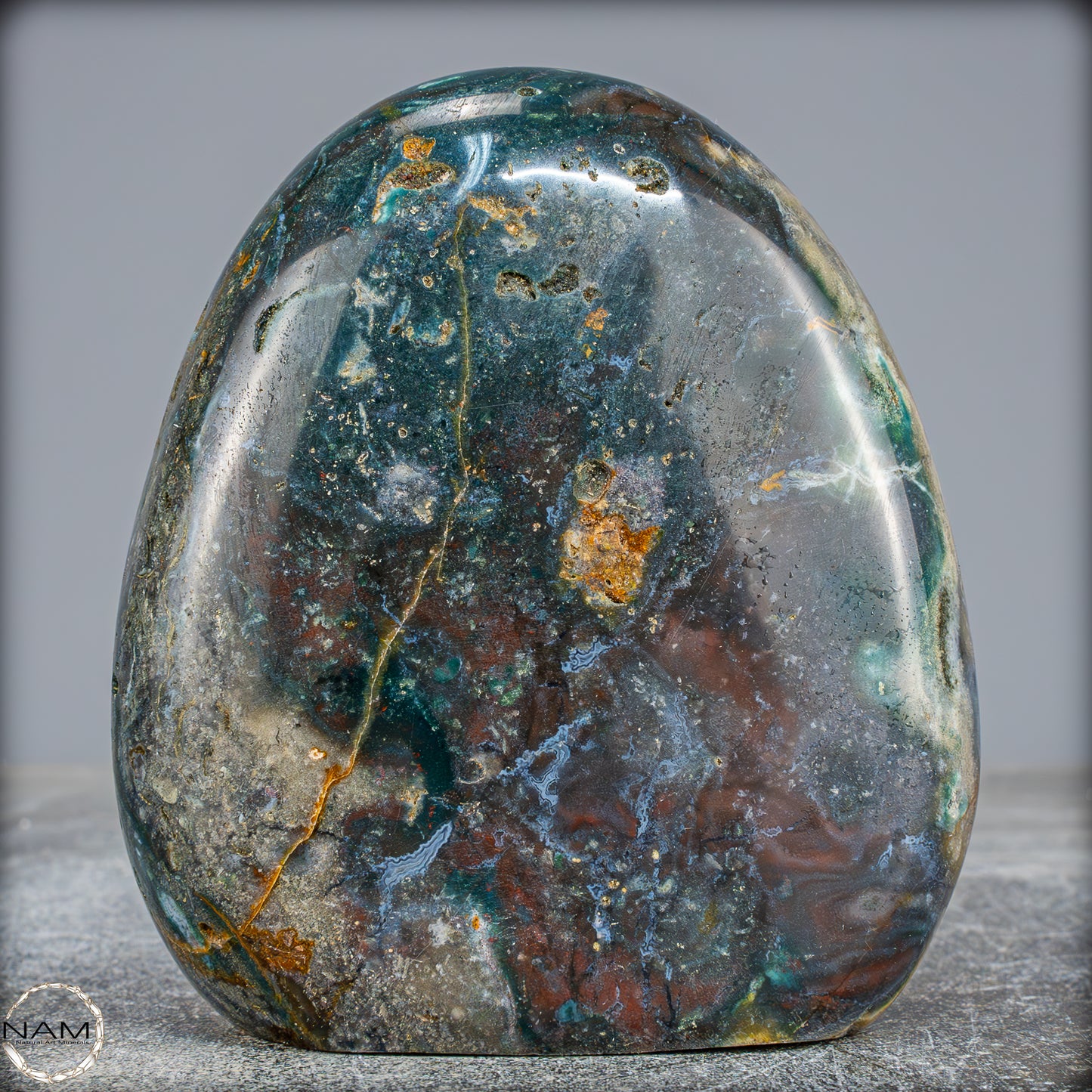 Natürlicher Ocean Jaspis-Achat Freiform - 705,28g