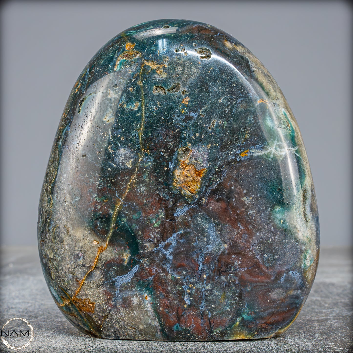 Natürlicher Ocean Jaspis-Achat Freiform - 705,28g