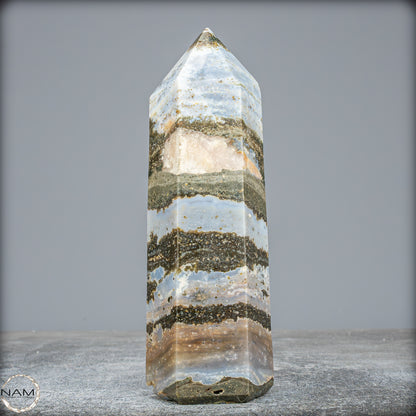 Natürlicher Jaspis-Achat Kristall-Obelisk - 547,23g