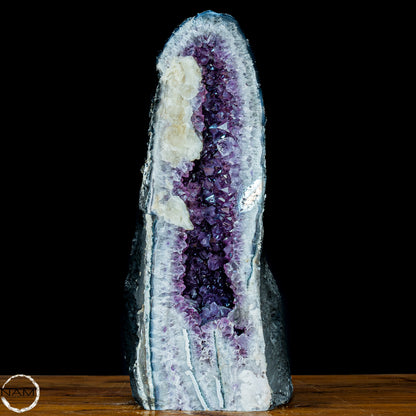 Große Amethyst Druse mit Calzit Kristallen - 31694g