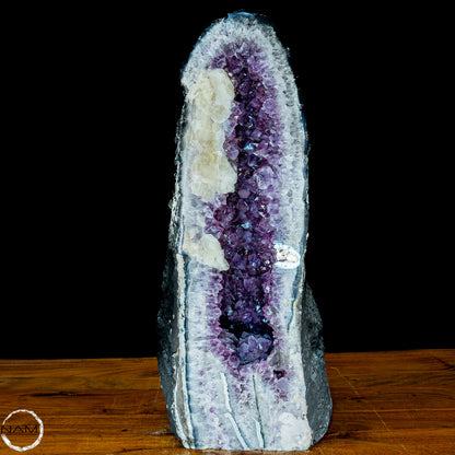 Große Amethyst Druse mit Calzit Kristallen - 31694g