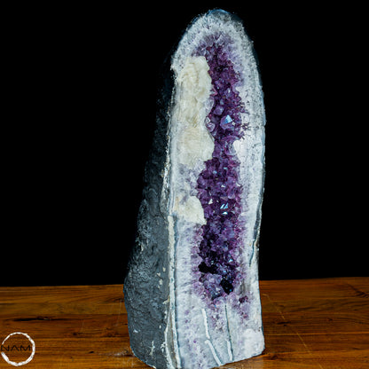 Große Amethyst Druse mit Calzit Kristallen - 31694g