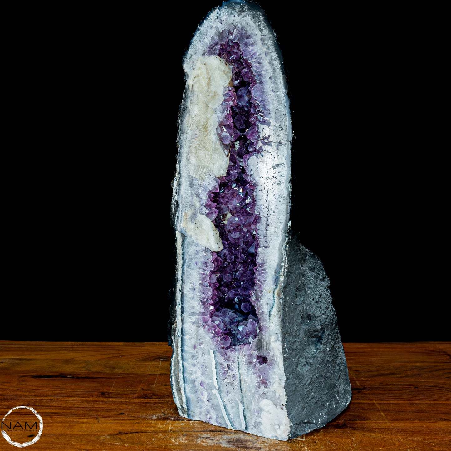 Große Amethyst Druse mit Calzit Kristallen - 31694g