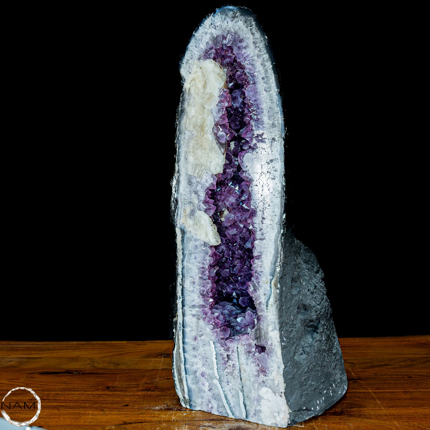 Große Amethyst Druse mit Calzit Kristallen - 31694g