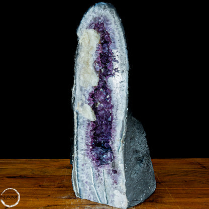 Große Amethyst Druse mit Calzit Kristallen - 31694g