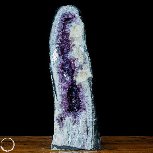 Große Amethyst Druse mit Calzit Kristallen - 35357,21g