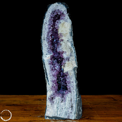 Große Amethyst Druse mit Calzit Kristallen - 35357,21g