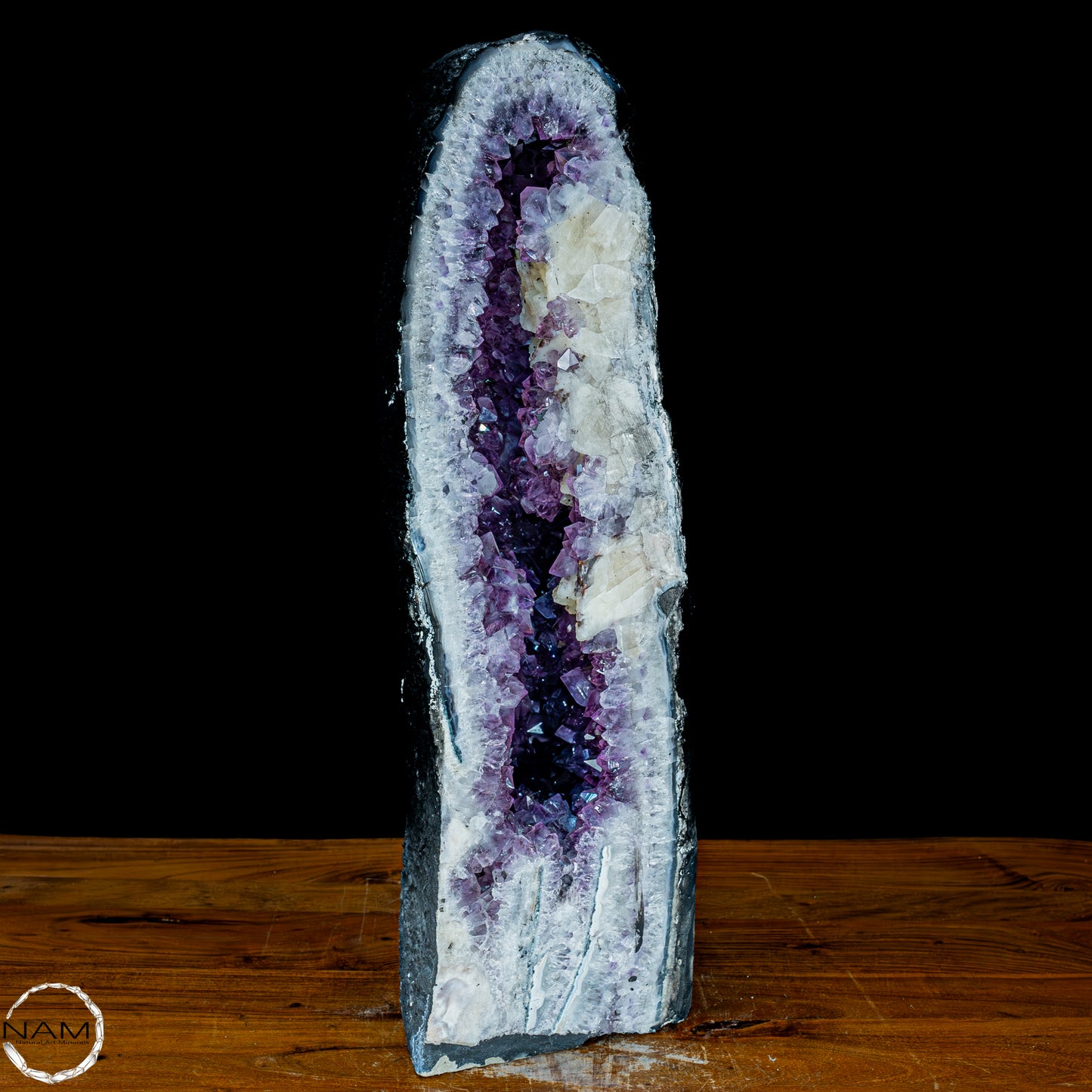 Große Amethyst Druse mit Calzit Kristallen - 35357,21g
