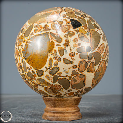 Natürliche Leoparden-Jaspis Kristallkugel - 1481,83g - 105mm