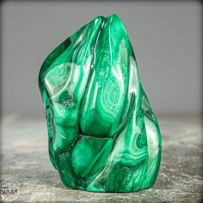 Natürliche Malachit Flamme, Kongo- 259,84g