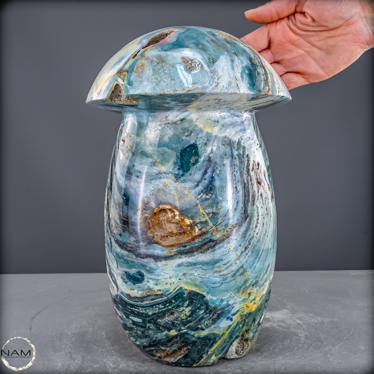Ocean Jaspis Pilz – monumentale Naturkunst - 11689,77g