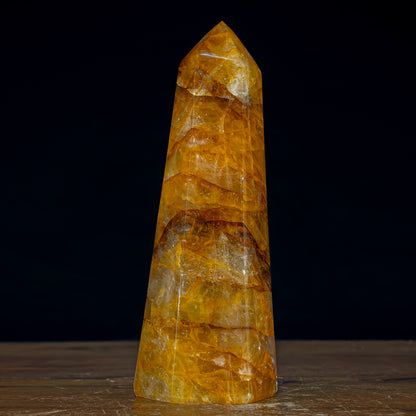 Natürlicher Quarz Obelisk "Golden Healer" - 1237,14g