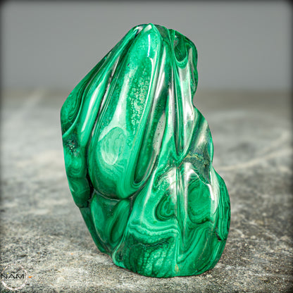Natürliche Malachit Flamme, Kongo- 259,84g