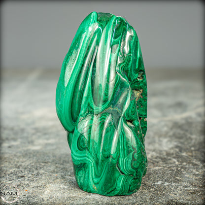Natürliche Malachit Flamme, Kongo- 259,84g